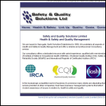 Screen shot of the Safety & Quality Solutions Ltd website.