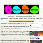 Screen shot of the The Balloon Printing Company website.