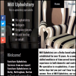 Screen shot of the Mill Upholstery website.