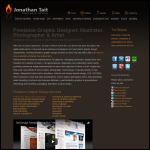 Screen shot of the Tait Design Freelance Graphics website.