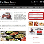 Screen shot of the Hog Roast Frome website.