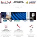 Screen shot of the Trust Gas website.