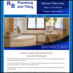Screen shot of the RB Plumbing & Tiling website.