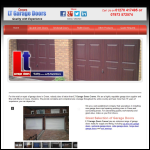 Screen shot of the LT Garage Doors website.