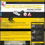 Screen shot of the Accelerate Driving Tuition website.