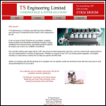 Screen shot of the TS Engineering website.