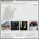 Screen shot of the Broadleys website.