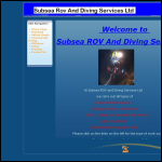 Screen shot of the Subsea Rov and Diving Services website.