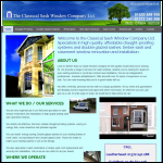 Screen shot of the The Classical Sash Window Company website.