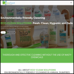 Screen shot of the ECO Clean Solutions website.