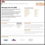 Screen shot of the Association of Model Agents website.