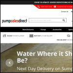 Screen shot of the Pump Sales Direct Ltd website.