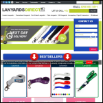 Screen shot of the Lanyards Direct website.