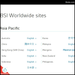 Screen shot of the BSI Group website.