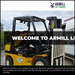 Screen shot of the Armill Lift Trucks Ltd website.