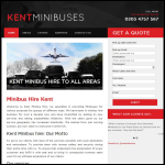 Screen shot of the Kent Minibuses website.