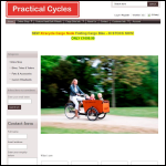 Screen shot of the Practical Cycles Ltd website.