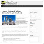 Screen shot of the Hazard Research & Risk Consultants Ltd website.