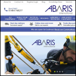 Screen shot of the Abaris International Ltd website.