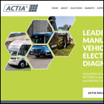 Screen shot of the ACTIA (UK) Ltd website.