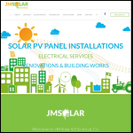 Screen shot of the Jm Solar & Electrical website.
