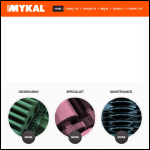 Screen shot of the Mykal website.
