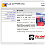 Screen shot of the ESB Environmental Ltd website.