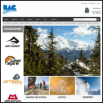 Screen shot of the Bac Outdoor Leisure Ltd website.