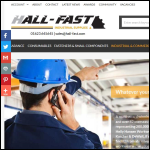 Screen shot of the Hall-Fast Industrial Supplies Ltd website.