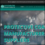 Screen shot of the Hydron Protective Coatings Ltd website.