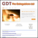 Screen shot of the G D T (Fire Extinguishers) Ltd website.