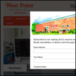 Screen shot of the West Point Machine Tools Ltd website.