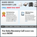 Screen shot of the Data Recovery Lab website.