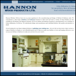 Screen shot of the Hannon Kitchens website.