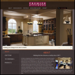 Screen shot of the Premier Kitchens website.