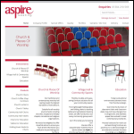 Screen shot of the Aspire Church Furniture website.