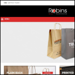 Screen shot of the Robins Paper Bag Company Ltd website.