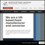 Screen shot of the Technical Foam Services Ltd website.