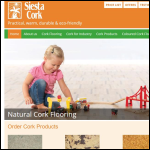 Screen shot of the Siesta Cork Tile Co. website.