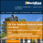 Screen shot of the Meridian Building Plastics Ltd website.