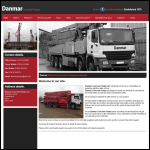 Screen shot of the Danmar Concrete Pumps Ltd website.