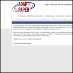 Screen shot of the Adapt Paper Products website.