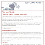 Screen shot of the Tsunami Watch UK website.