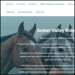 Screen shot of the Amber Valley Riders website.