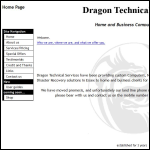 Screen shot of the Dragon Technical Services website.