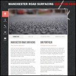 Screen shot of the Manchester Road Surfacing Ltd website.