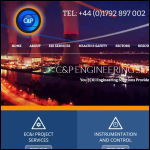 Screen shot of the C & P Engineering Services Ltd website.