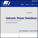 Screen shot of the Cetronic Power Solutions Ltd website.