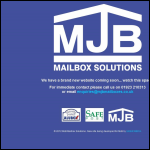 Screen shot of the MJB Mailbox Solutions website.