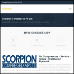 Screen shot of the Scorpion Compressed Air Ltd website.